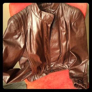 Leather Loft Waste Length Leather Jacket Sz 9/10